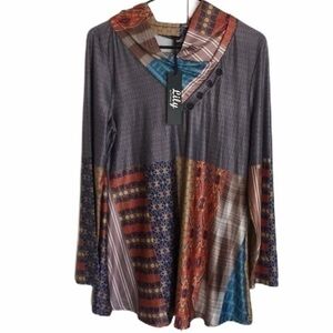 LILY by Firmiana multicolor tunic style blouse